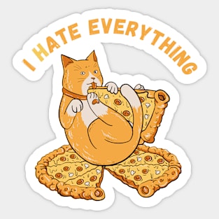 I Ate Everything - Cat Eating Pizza Sticker